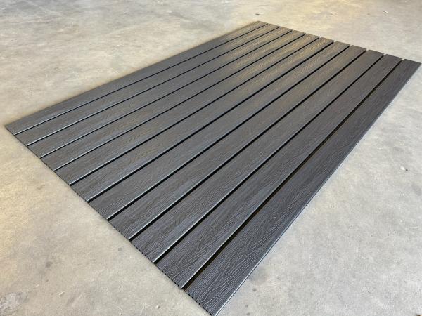 30x Composiet vloer plank zwart 