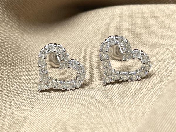 Oorbellen hart briljant moissaniet 1.20 carat