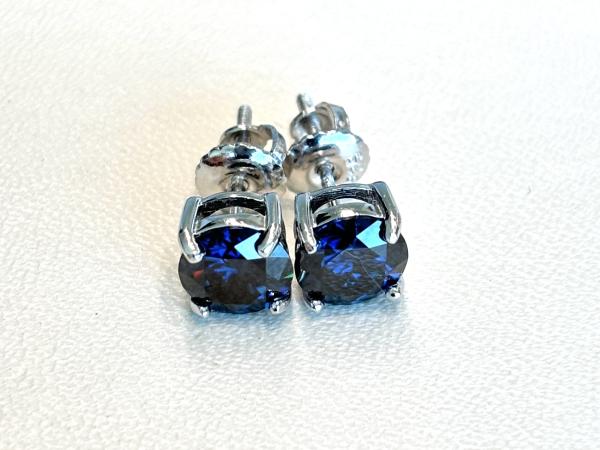 Solitair oorbellen moissaniet 2.00 carat