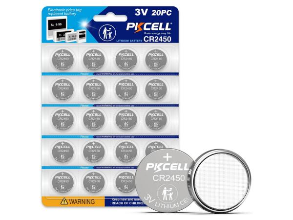 5x PKCELL 2450 CR2450 3V lithiumbatterij (20 stuks)