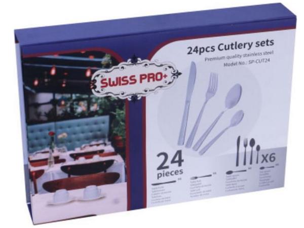 Swiss Pro+ 24-Delige Bestekset – Voor 6 Personen
