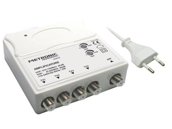 Metronic 414114 TV-versterker VHF/UHF