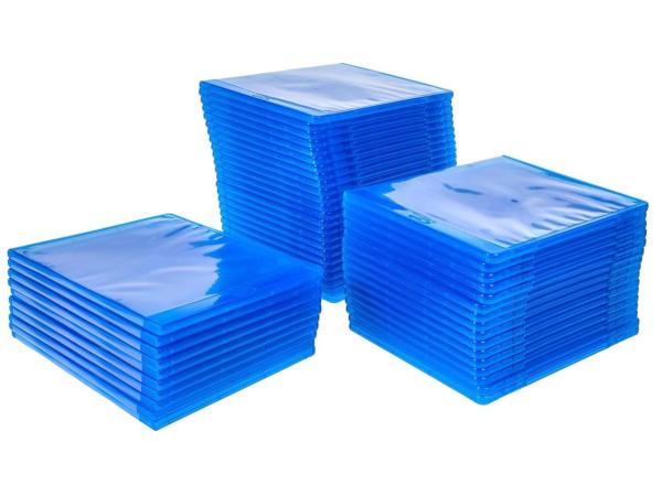 Doos blauwe transparante Blu-ray hoesjes - CD/DVD
