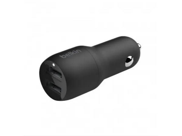 Belkin Dual USB-A Car Charger, 12W X2 Zwart