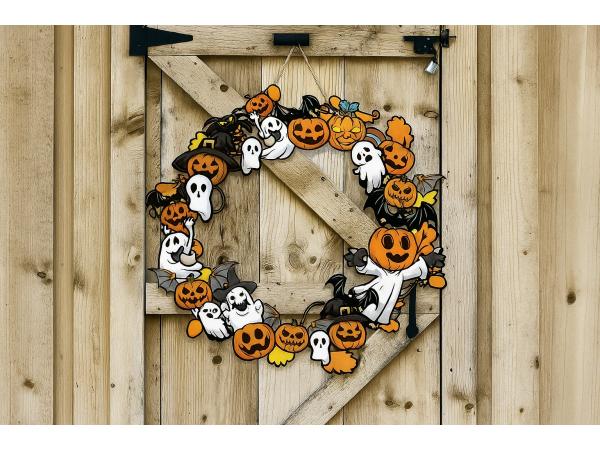 Halloween deurkrans - 30 cm 