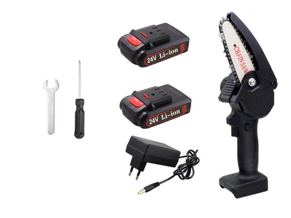 Mini kettingzaag - met 2 accu's