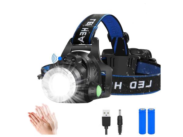 Hoofdlamp 2000 lumen - inclusief oplaadbare batterijen