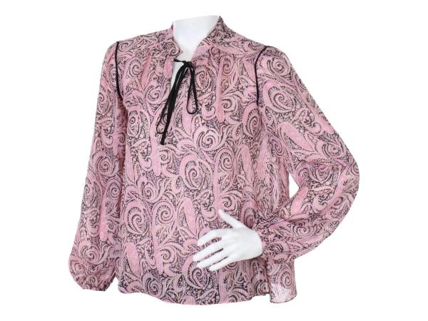 Maje Blouse Maat 2/38 Roze Paisley Print