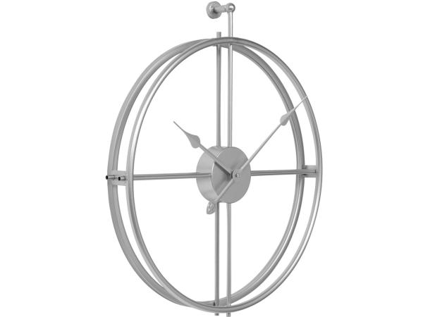 LW Collection wandklok zilver 52cm industrieel