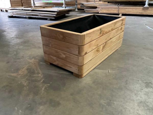 2x Garlux vuren bloembak geïmpregneerd 100x50x39cm