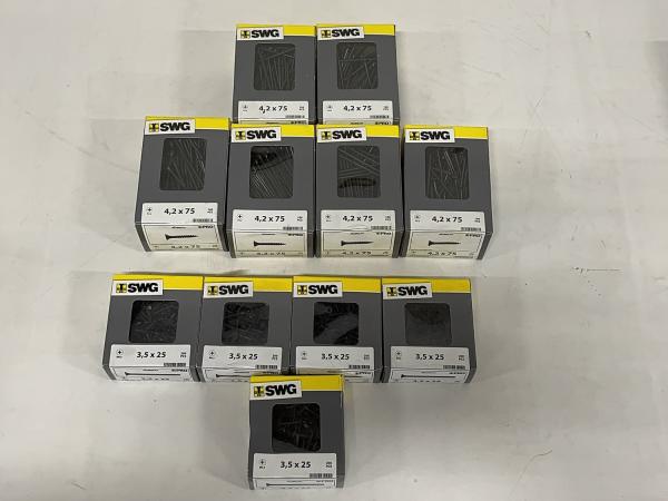 SWG snelbouwschroef PH2 diverse maten set 11-delig