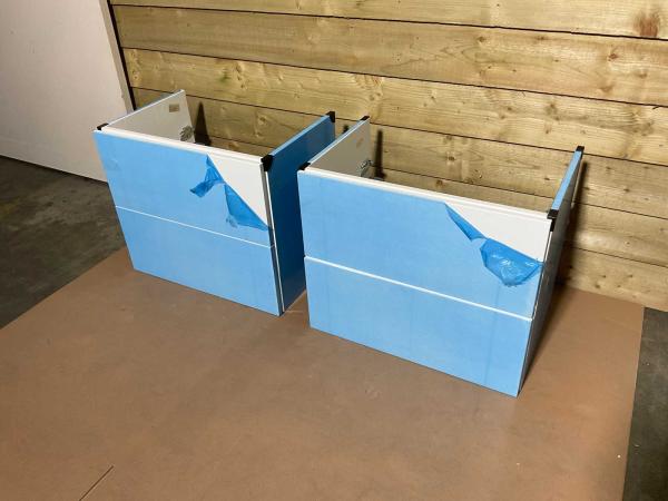 2x Detremmerie wastafelonderkast 70x43,5x59cm mat wit