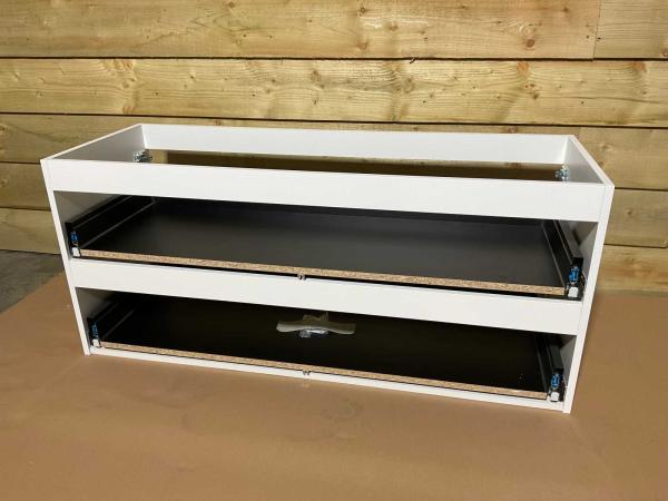 Royal Plaza wastafelonderkast z/fronten Merlot glans wit