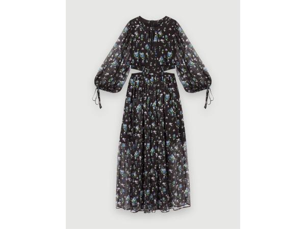 Maje Lange jurk met uitsnijdingen maat 40