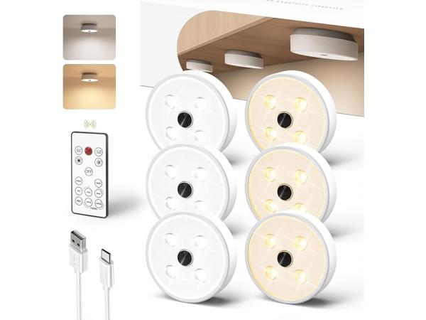 EZVALO Draadloze kastlamp met bewegingsmelder (6 stuks)