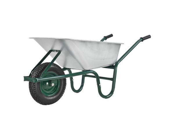 Kruiwagen 100 Liter - Luchtbanden - Zilver - Max. 210 KG