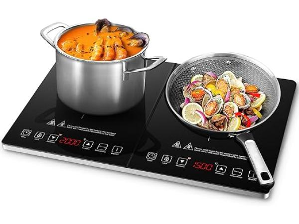 AMZCHEF inductiekookplaat (2 platen) vrijstaand