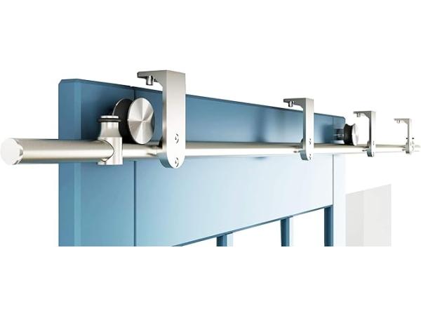 Barn-door single schuifdeur beslag 6ft Geborsteld RVS plafon