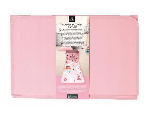 Kinder opbergbox met speelmat 39 × 24 × 97,5 cm – roze