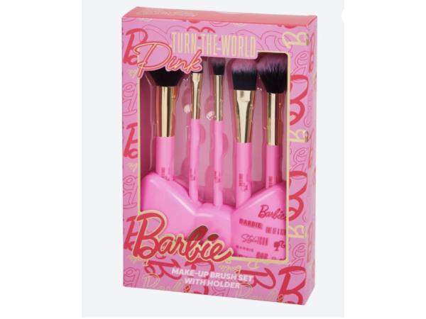 Barbie Make-up Kwastenset met Houder