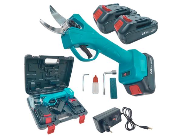 Elektrische Snoeischaar 2xAccu 24V  - 30mm Snijdiameter	