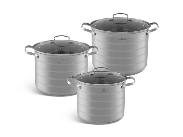 Pannenset - RVS - 6 delig - Sandwichbodem