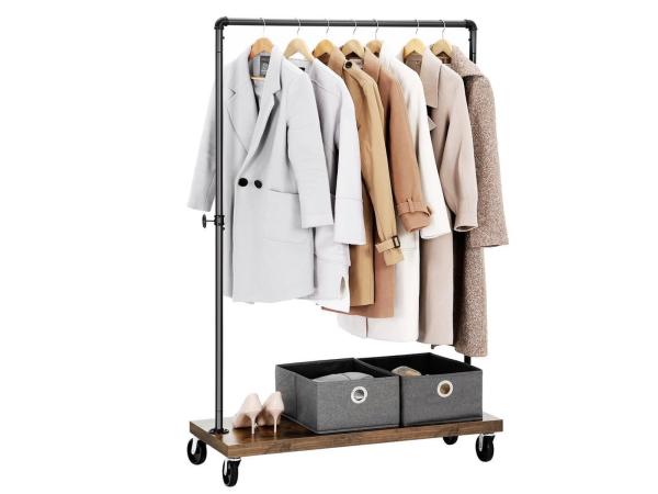 iBella Living vintage kleding rek waterpijp op wielen