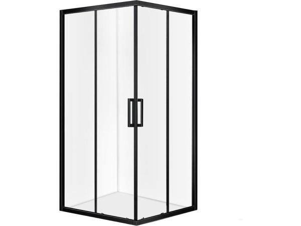 Douchecabine - 90x90 - Vierkant - Mat Zwart - Schuifdeur