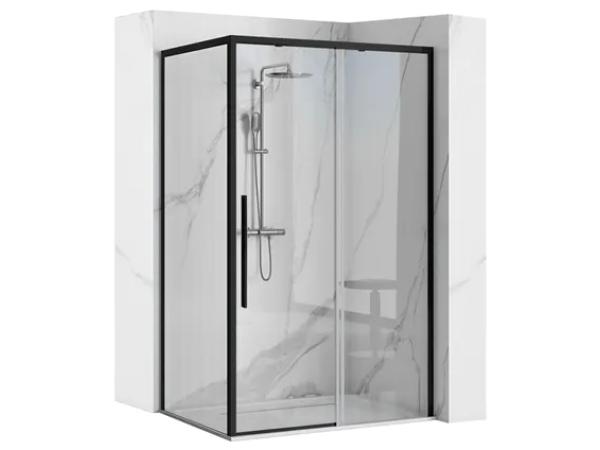 Design Douchecabine Zwart 120x90 cm – 6 mm Veiligheidsglas