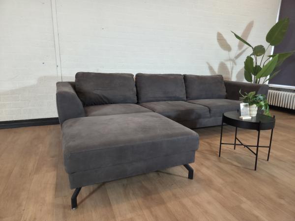 Antraciet Hoekbank met chaise longue