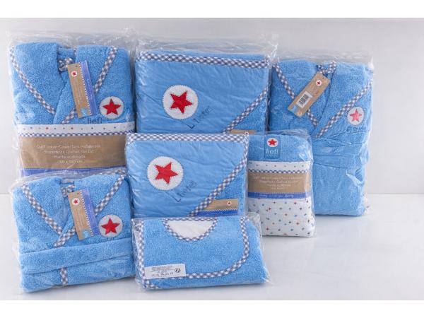 lief! Deken + badjassen | Blauw