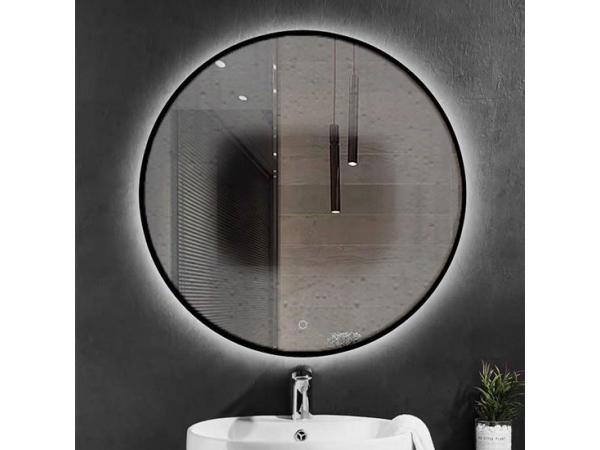 Badkamerspiegel - 60x60 - LED Verlichting - Zwart