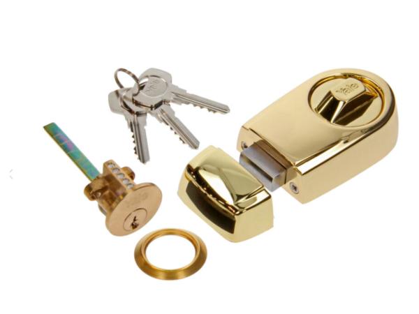 5x Yale oplegslot Rim Lock messing