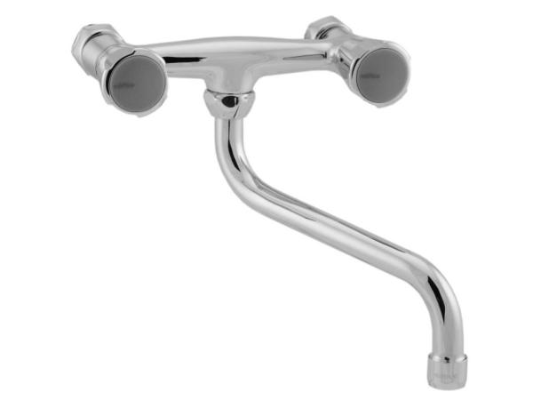 Venlo Nimbus II Messing Eco keukenkraan wandmodel