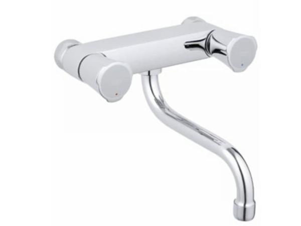 Grohe Costa L wand keukenkraan met onderuitloop Chroom