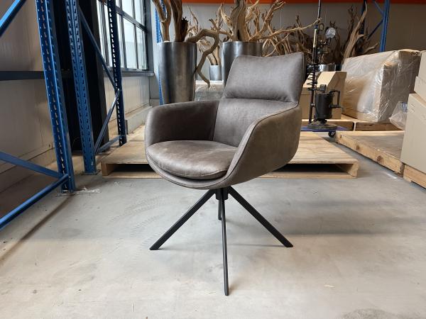 Eetkamerstoel Nola (set van 8)-draaibaar-microleder-wood