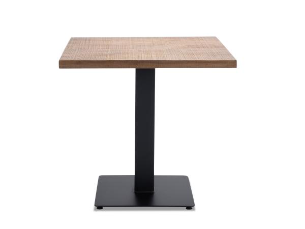 Eettafel Horeca 80x80 cm vierkant - hout - poot metaal zwart