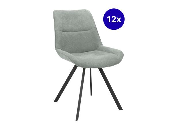 Stoel Abba (set van 12) Stof - Grijs/blauw - Niagara