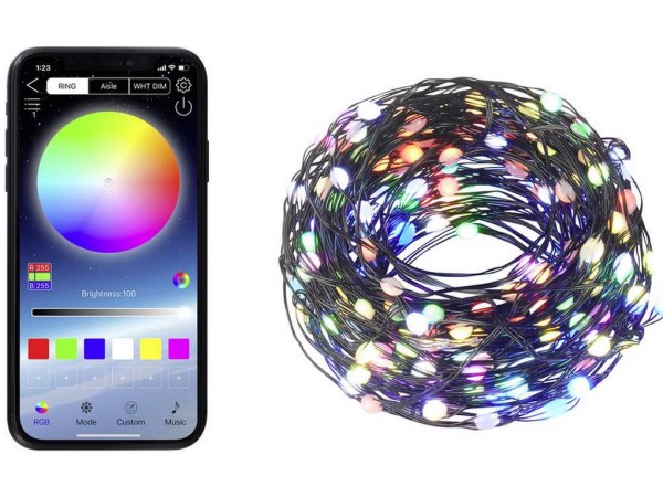 Sygonix USB-lichtketting werkt op USB 200 LED RGB1