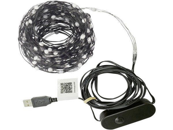 Sygonix USB-lichtketting werkt op USB 200 LED RGB