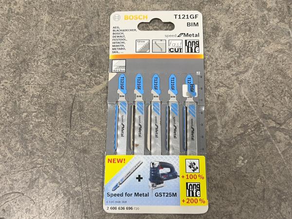 4x Bosch decoupeerzaagblad 5-pack T121GF