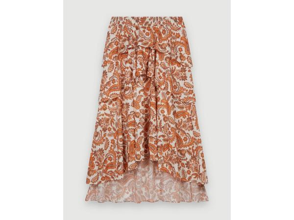 Maje Bedrukte katoenen rok met onderrok maat 36