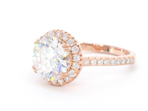 Entourage ring moissaniet briljant geslepen 3.00 carat