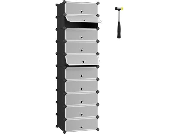 iBella Living schoenenrek zwart kunstof