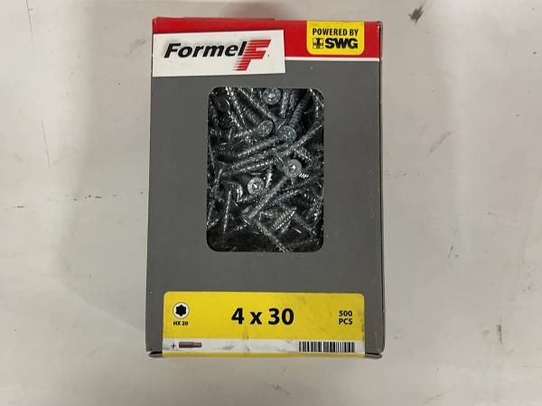 13x SWG schroeven 4x30mm Formel F 500-pack