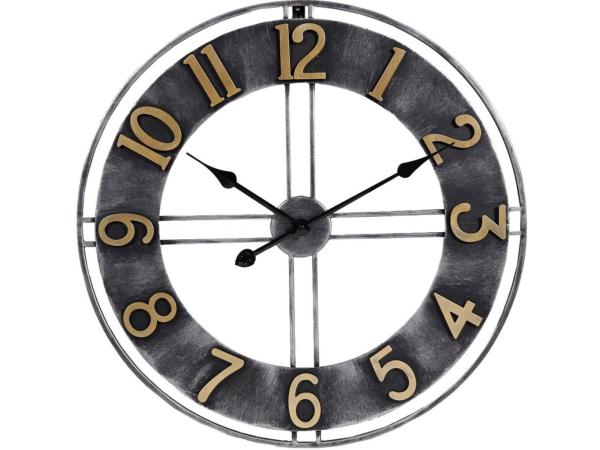 LW Collection wandklok Becka 60cm industrieel stil