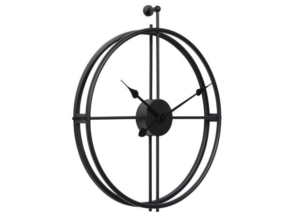 LW Collection wandklok zwart 60cm industrieel stil