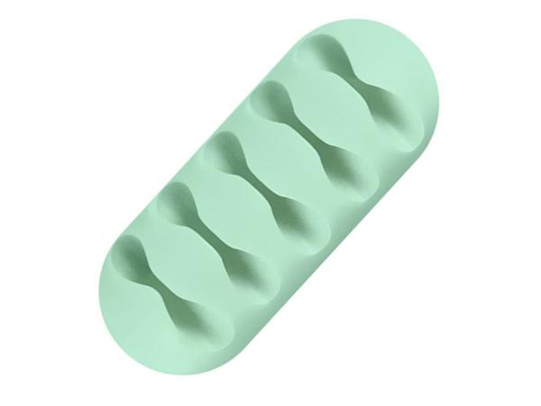 75x RECKBA kabelcliphouder siliconen groen