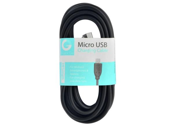 33x GrabNGo Micro-USB laad- en datakabel 2 m zwart