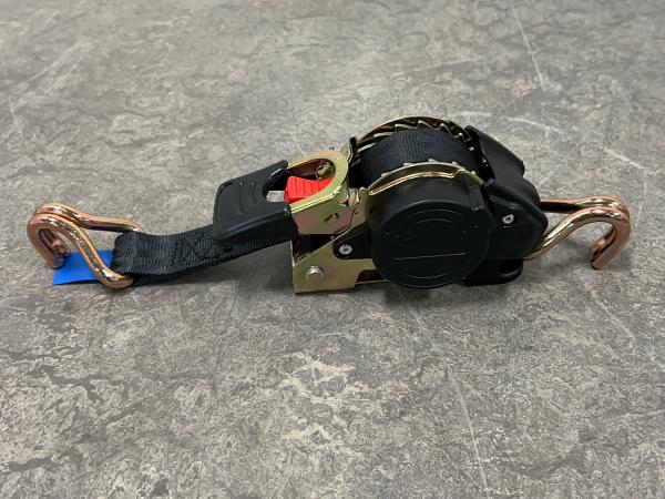 6x Konvox Zelfoprollende spanband met haken 25mm x 3m